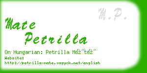mate petrilla business card